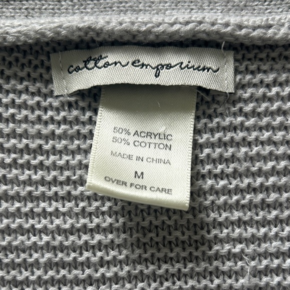 Cotton Emporium Light Gray Open-Front Cardigan - Picture 2 of 5